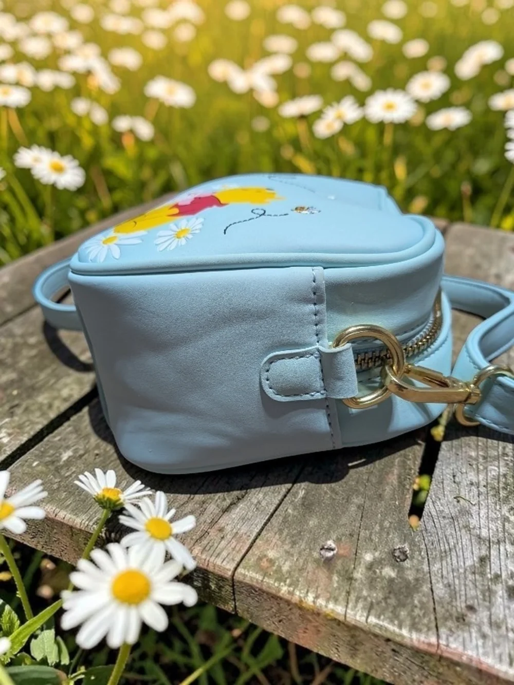Disney Light Blue Eeyore Crossbody Bag with Hunny Cardholder and Plush Charm